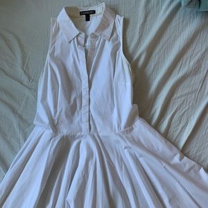 White Button up dress